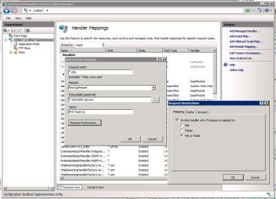 Handler Mapping configuration for PHP