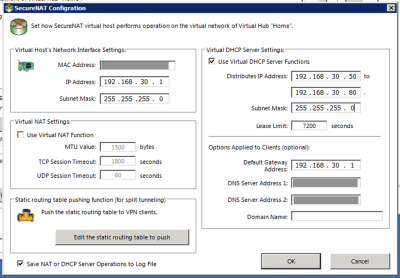 SecureNAT Configuration